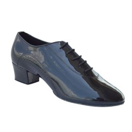Dustin - Cuban Heel - Black Patent Latin Ballroom Dance Shoe 
