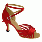 Jodi-Red Satin-Latin or Ballroom Dance Shoe