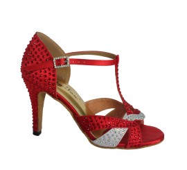 Melanie ll Red Latin or Ballroom Dance Shoe