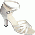 Melissa - White Satin - Latin or Ballroom Dance Shoe