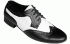 Tom Black and White Leather Ballroom Dance Shoe