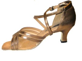 Heather - Bronze with Mesh - Latin or Ballroom Dance Shoe
