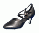 Kristen - Black Leather- Ballroom Dance Shoe