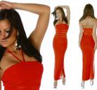 Red Sheer Inlay Dress