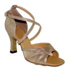 Sharon - Gold Glitter - Latin or Ballroom Dance Shoe